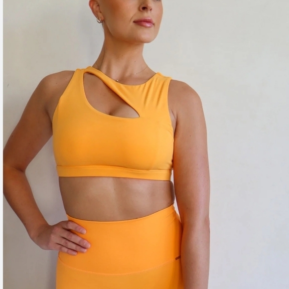 Cleo Harper Quinn Bralet California XS US 4 Orange Cutout with Open Back - Picture 1 of 5